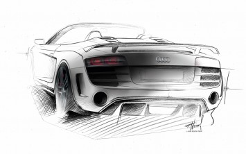 Audi R8 GT Spyder Design Sketch