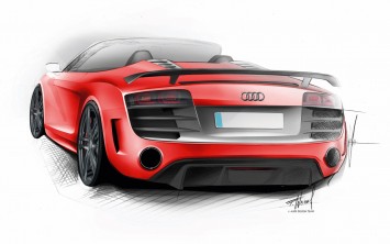 Audi R8 GT Spyder Design Sketch