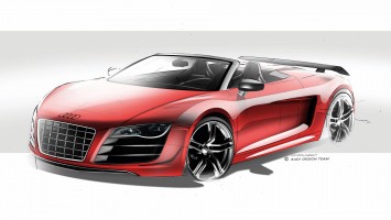 Audi R8 GT Spyder Design Sketch