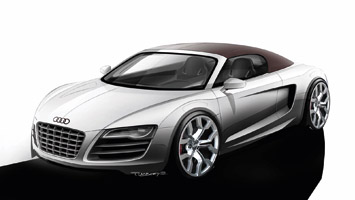 Audi R8 Spyder Design Sketch