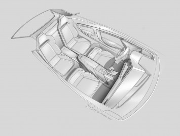 Audi Sport quattro Concept Interior Design Sketch