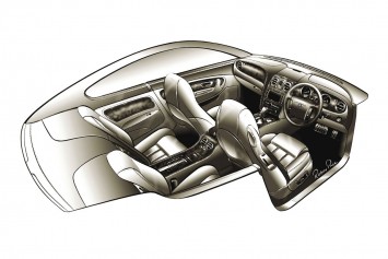 Bentley Continental GT Coupe Interior design sketch