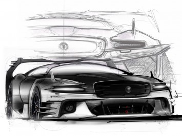 Bertone Jaguar B99 Concept GT Design Sketch