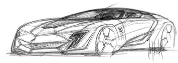 Bertone Mantide Design Sketch