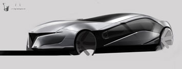 Bertone Pandion Design Sketch