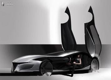 Bertone Pandion Design Sketch