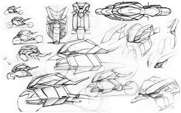 Bimota Tesi Concept Design Sketches