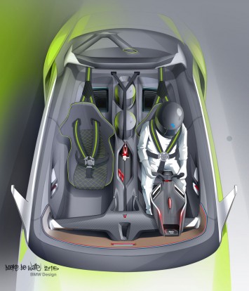 BMW 3.0 CSL Hommage Concept Interior Design Sketch