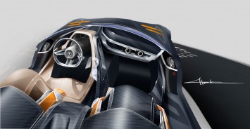 BMW 328 Hommage Concept Interior Design Sketch