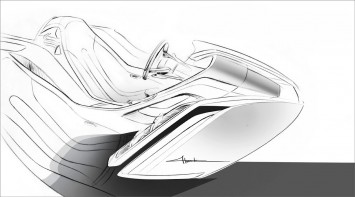 BMW 328 Hommage Concept Interior Design Sketch