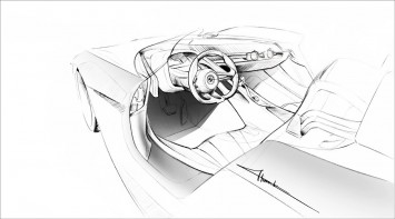 BMW 328 Hommage Concept Interior Design Sketch