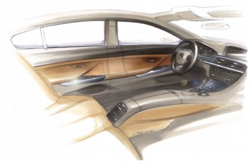 BMW 6 Series Gran Coupe Interior Design Sketch