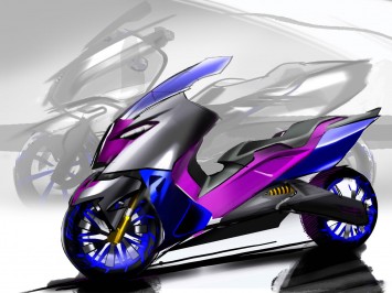 BMW Concept C Scooter Design Sketch