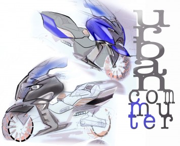 BMW Concept C Scooter Design Sketch