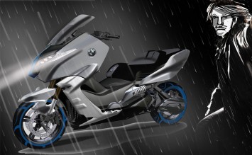 BMW Concept C Scooter Design Sketch