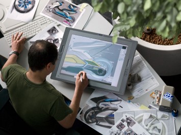 BMW Concept e Digital Design Sketch