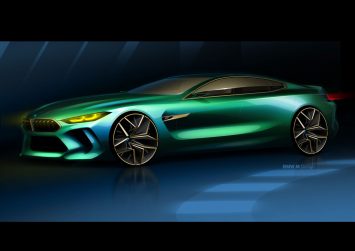 BMW Concept M8 Gran Coupe Design Sketch Render