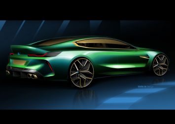 BMW Concept M8 Gran Coupe Design Sketch Render