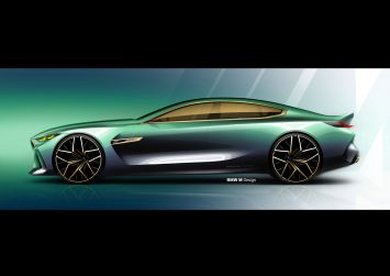 BMW Concept M8 Gran Coupe Design Sketch Render