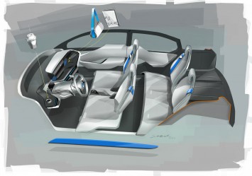 BMW i3 Concept Interior Design Sketch