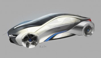 BMW i8 Concept Design Sketch