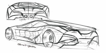 BMW M1 Homage design sketch