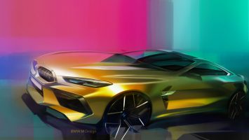 BMW M8 Coupe Design Sketch Render