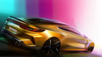 BMW M8 Coupe Design Sketch Render