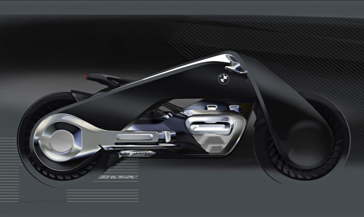 bmw motorrad vision next 100 concept design sketch render