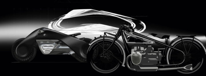 bmw motorrad vision next 100 concept design sketch render