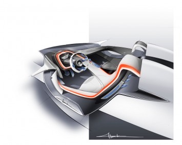 BMW Vision ConnectedDrive Concept - Interior design sketch