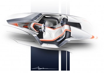 BMW Vision ConnectedDrive Concept - Interior design sketch