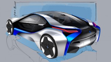 BMW Vision EfficientDynamics Concept Design Sketch