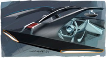 BMW Vision EfficientDynamics Interior Design Sketch