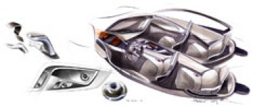 BMW Vision EfficientDynamics Interior Design Sketch