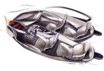 BMW Vision EfficientDynamics Interior Design Sketch