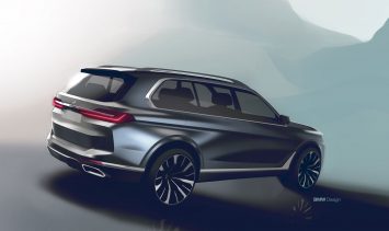 BMW X7 Design Sketch Render