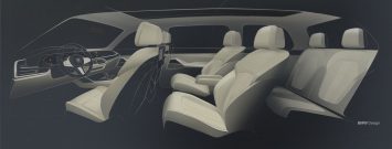 BMW X7 Interior Design Sketch Render