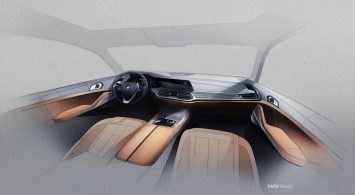 BMW X7 Interior Design Sketch Render