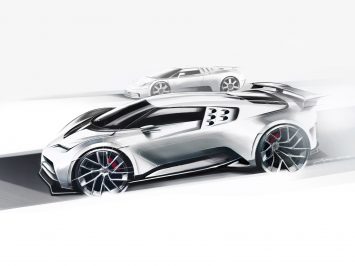 Bugatti Centodieci Design Sketch