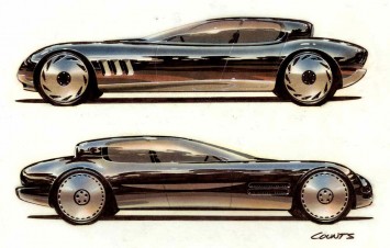 Cadillac Design Sketch Render Illustration by Gray Counts