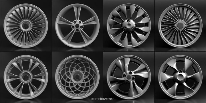 Car Wheel Designed with Rhino and Grasshopper