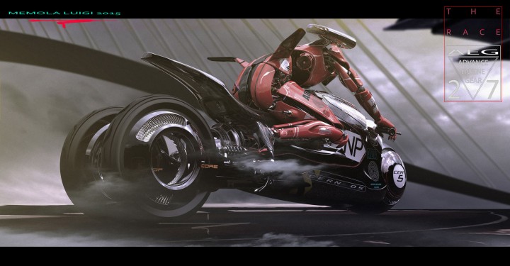 Cern 05 Bike Concept and Droid by Luigi Memola - Design Render