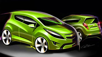 Chevrolet Beat Design Sketch