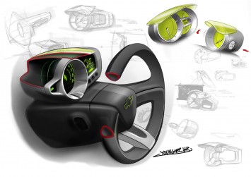 Chevrolet Spark Interior Design Sketch