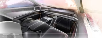 Chrysler Halcyon Concept Interior Design Sketch Render