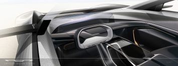 Chrysler Halcyon Concept Interior Design Sketch Render