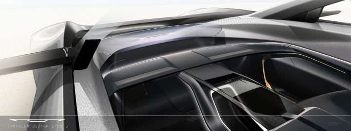 Chrysler Halcyon Concept Interior Design Sketch Render