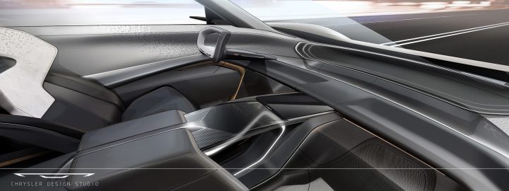 Chrysler Halcyon Concept Interior Design Sketch Render