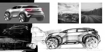 Citroen AirCross Concept Design Sketches